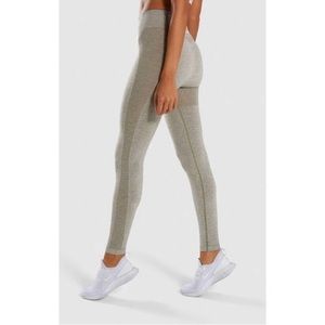 nwot Gymshark Khaki marl taupe blush flex hr legging S